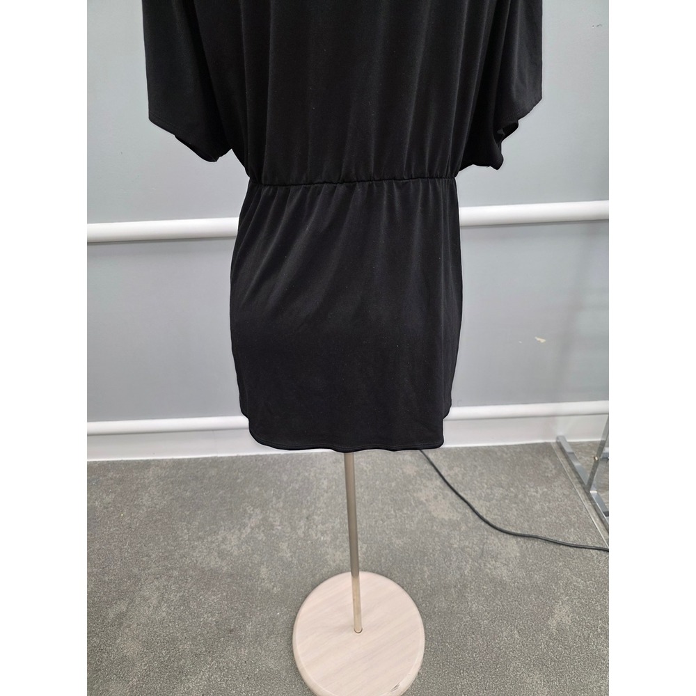 Torrid Womens Pink Black Polka Dot Empire Waist Dolman Sleeve Tunic Top Size 1 - Picture 7 of 9